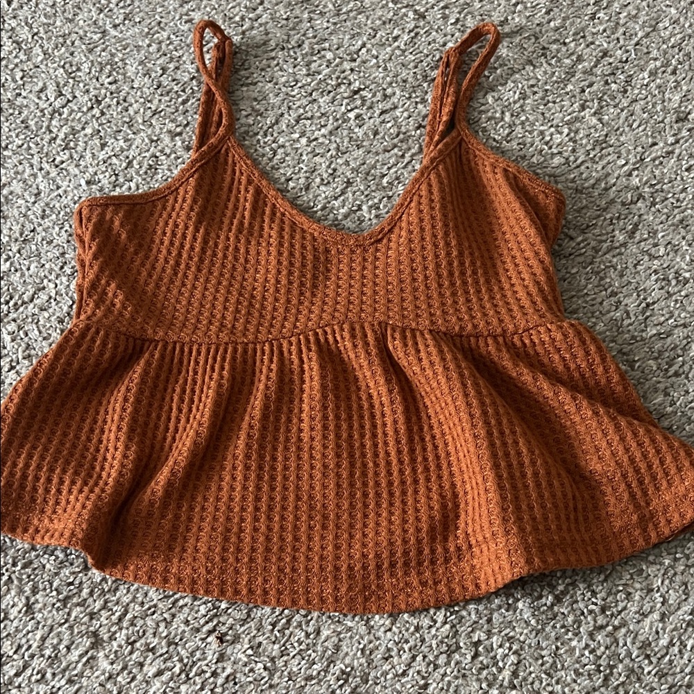 SHEIN Burnt Orange Knit Camisole
